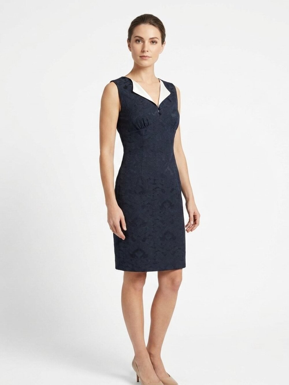 Anya Ponorovskaya Jacquard Brocade Sheath Dress- Sz. 4